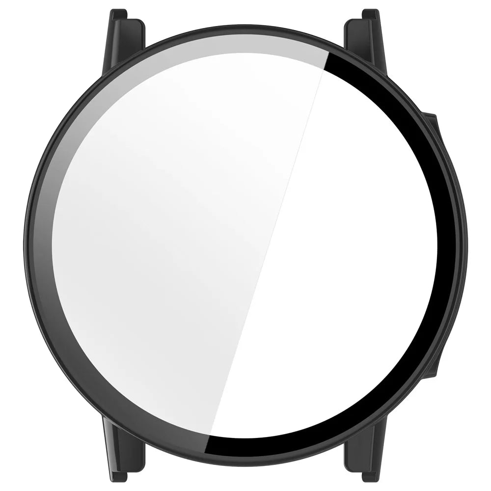 For Garmin Bounce 2 Watch Case PC Frame Cover with Tempered Glass Screen Film - Black - 4