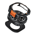 For Samsung Galaxy Watch Ultra (2025) 47mm / Ultra 47mm Metal Watch Case Rugged Bumper Cover - Black / Orange Accent - 5
