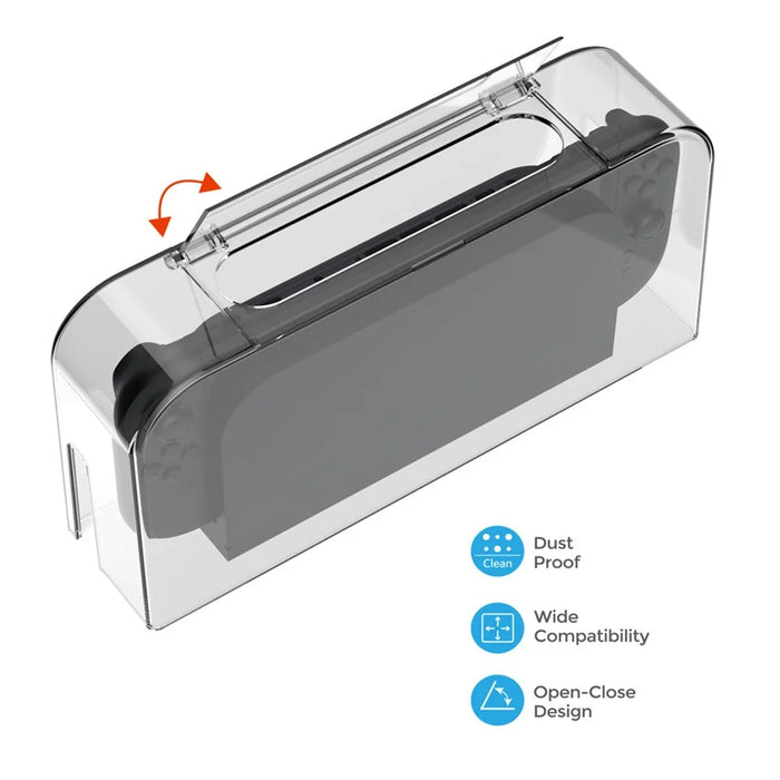 DOBE FOMIS ELECTRONICS TNS-51127 Clear Dust Cover for Nintendo Switch  /  Switch 2  /  Switch OLED Flip-top Protective Case - 6