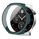 For Aigo V8 Anti Scratch Watch Case PC Protective Cover with Tempered Glass Screen Protector - Midnight Green - 1