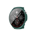 For Aigo V8 Anti Scratch Watch Case PC Protective Cover with Tempered Glass Screen Protector - Midnight Green - 4