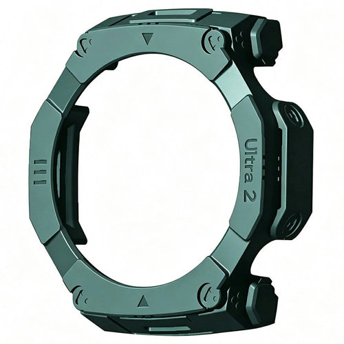 For Huami Amazfit T-Rex Ultra 2 PC Protective Cover Solid Color Armor Shell Watch Bumper Case - Midnight Green - 1