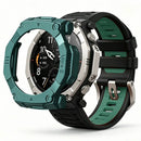 For Huami Amazfit T-Rex Ultra 2 PC Protective Cover Solid Color Armor Shell Watch Bumper Case - Midnight Green - 2