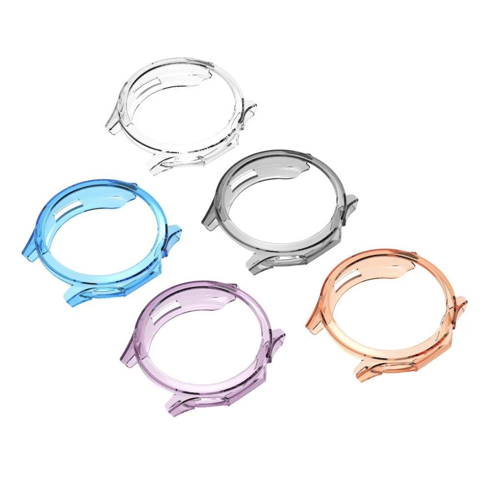 For Oppo Watch X3 Case Semi-Open TPU Protective Shell Hollow Watch Frame - Transparent Blue - 4