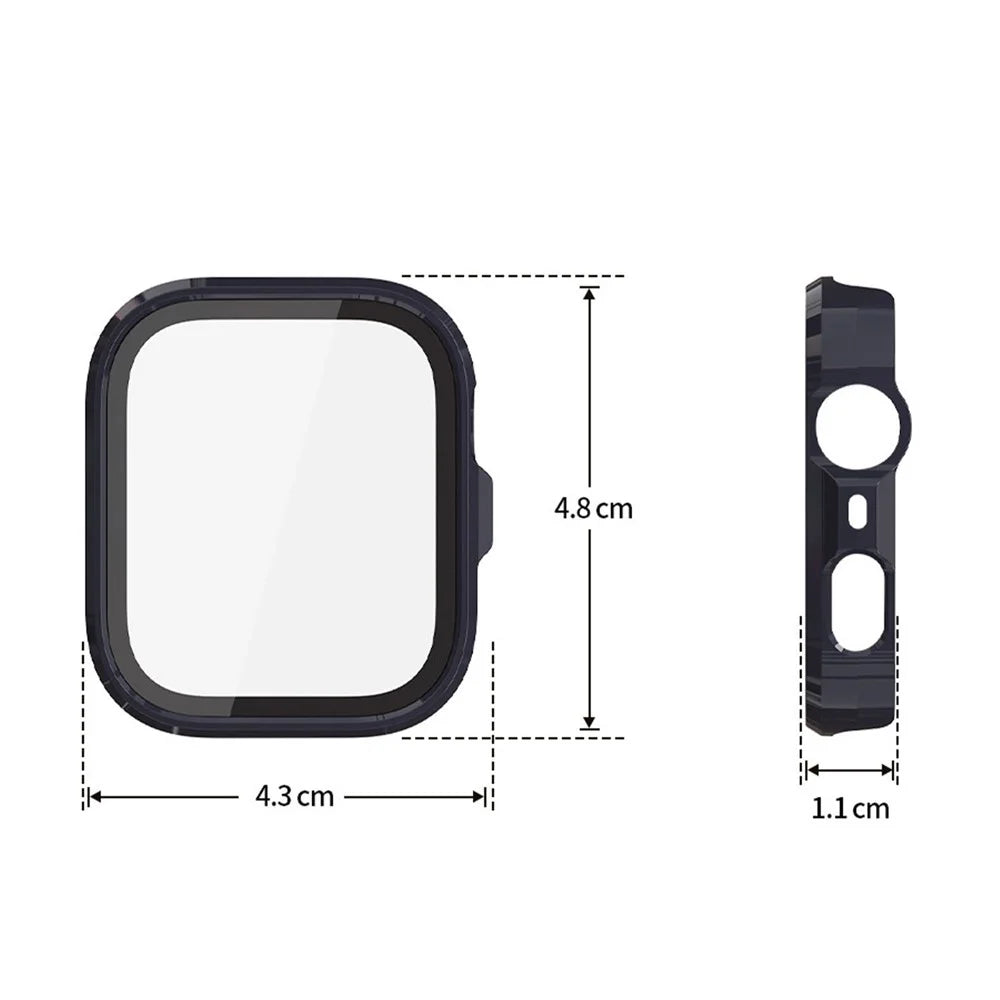 For Huawei Watch Fit 5 Pro PC Watch Case + Tempered Glass Screen Protector All Around Protective Cover - Black (Rubberized Finish) - 7