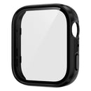 For Huawei Watch Fit 5 Watch PC Case with Tempered Glass Screen Protector 2 in 1 Full Coverage Cover - Black (Rubberized Finish) - 1