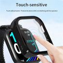For Huawei Watch Fit 5 Watch PC Case with Tempered Glass Screen Protector 2 in 1 Full Coverage Cover - Black (Rubberized Finish) - 4