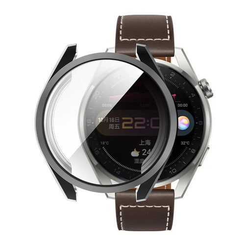 ENKAY HAT PRINCE Anti-Drop Electroplating TPU Protective Watch Case Shell for Huawei Watch 3 Pro 48mm - Black - 1
