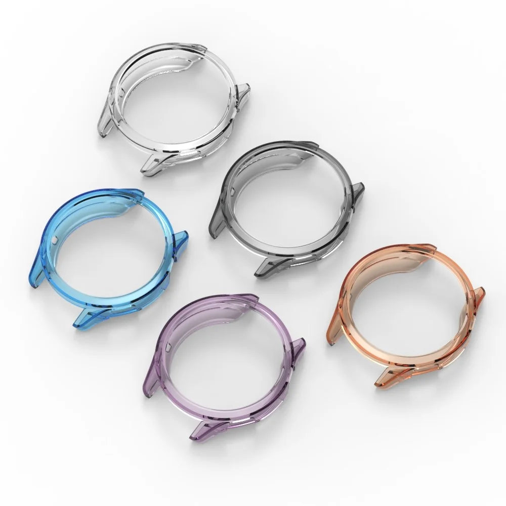 For Xiaomi Watch S5 Protective Watch Case Soft TPU Hollow Out Cover - Transparent Purple - 5