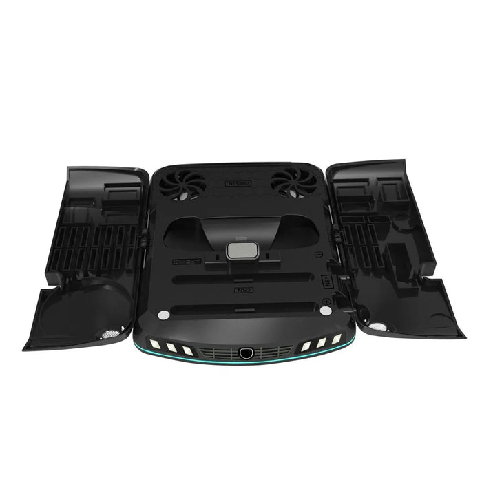 KJH-NS2-569 Multi-Functional Cooling Charging Stand for Nintendo Switch 1  /  OLED  /  2 Gaming Console Charger RGB Light Game Card Storage Stand - Black - 4