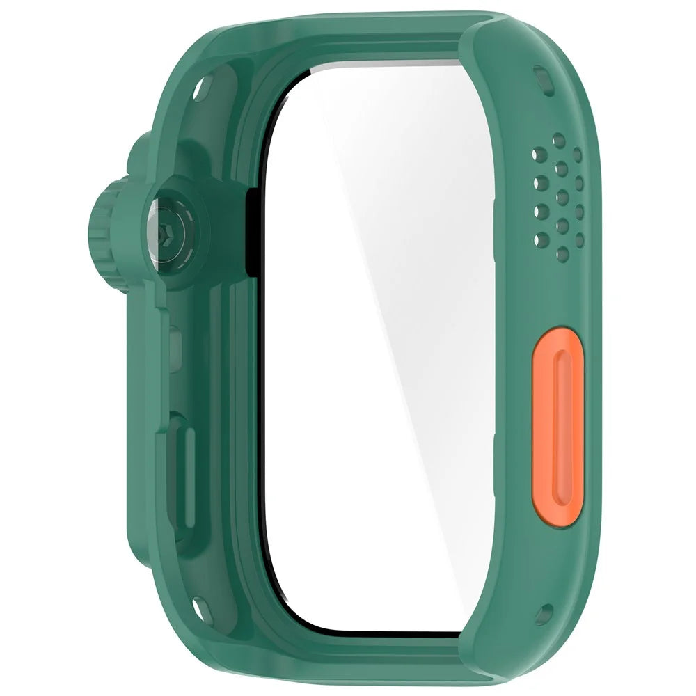 For Huawei Watch Fit 5 Pro Hard PC Watch Case with Integrated Tempered Glass Screen Film - Green - 4