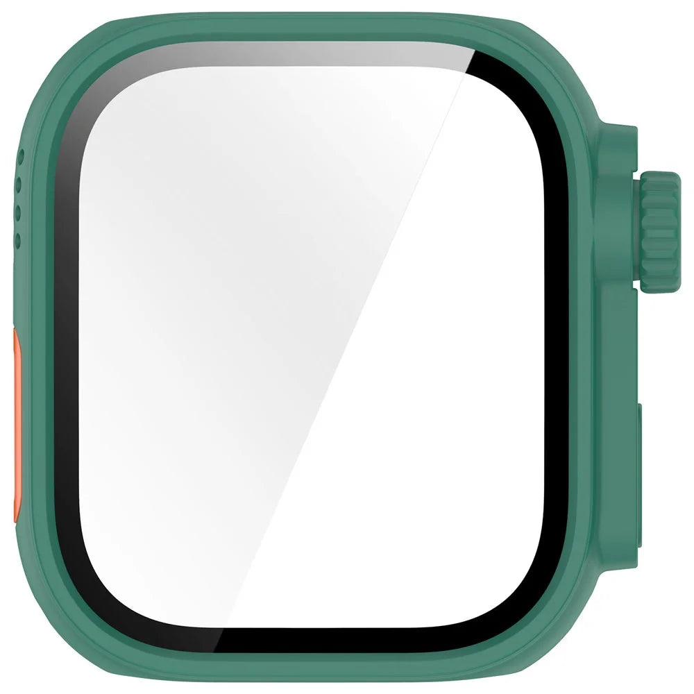 For Huawei Watch Fit 5 Pro Hard PC Watch Case with Integrated Tempered Glass Screen Film - Green - 5