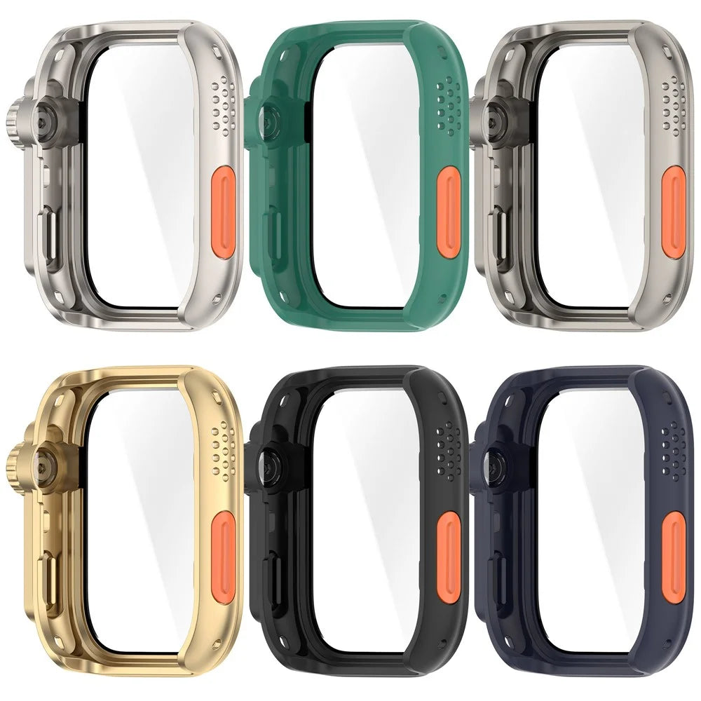 For Huawei Watch Fit 5 Pro Hard PC Watch Case with Integrated Tempered Glass Screen Film - Green - 7