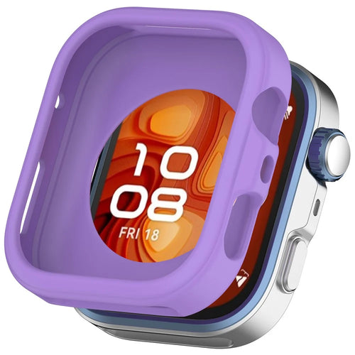For Huawei Watch Fit 5 / Fit 4 Silicone Case Hollow Watch Protective Cover - Lilac - 1
