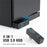 JYS SDM007 4-in-1 USB Hub 3x USB-A 3.0 + 1x USB-C 5Gbps Mini Dock for Steam Machine  /  PS5  /  PC - Black - 2
