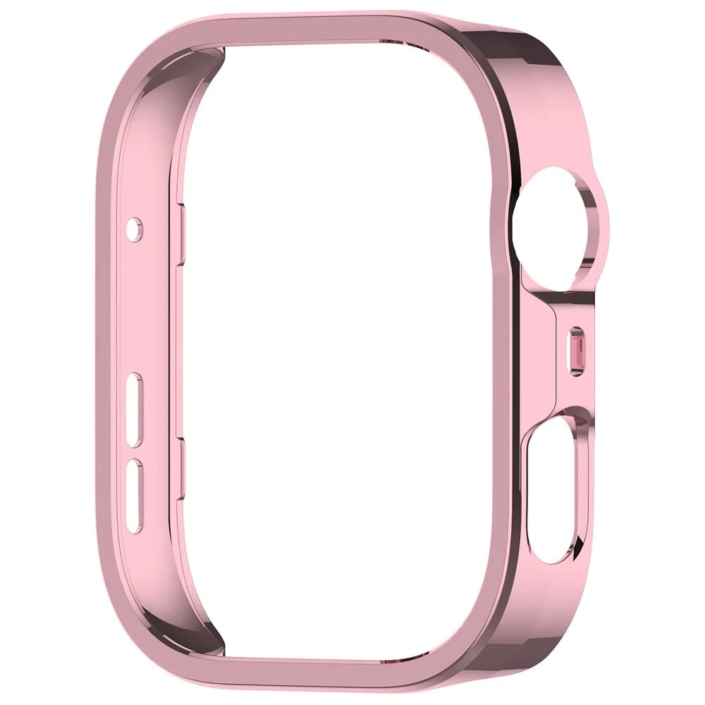 For Huawei Watch Fit 5 Pro Case Hollow Design Half Coverage PC Protective Shell - Electroplating Pink - 4