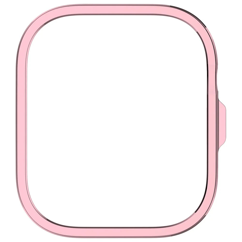 For Huawei Watch Fit 5 Pro Case Hollow Design Half Coverage PC Protective Shell - Electroplating Pink - 6