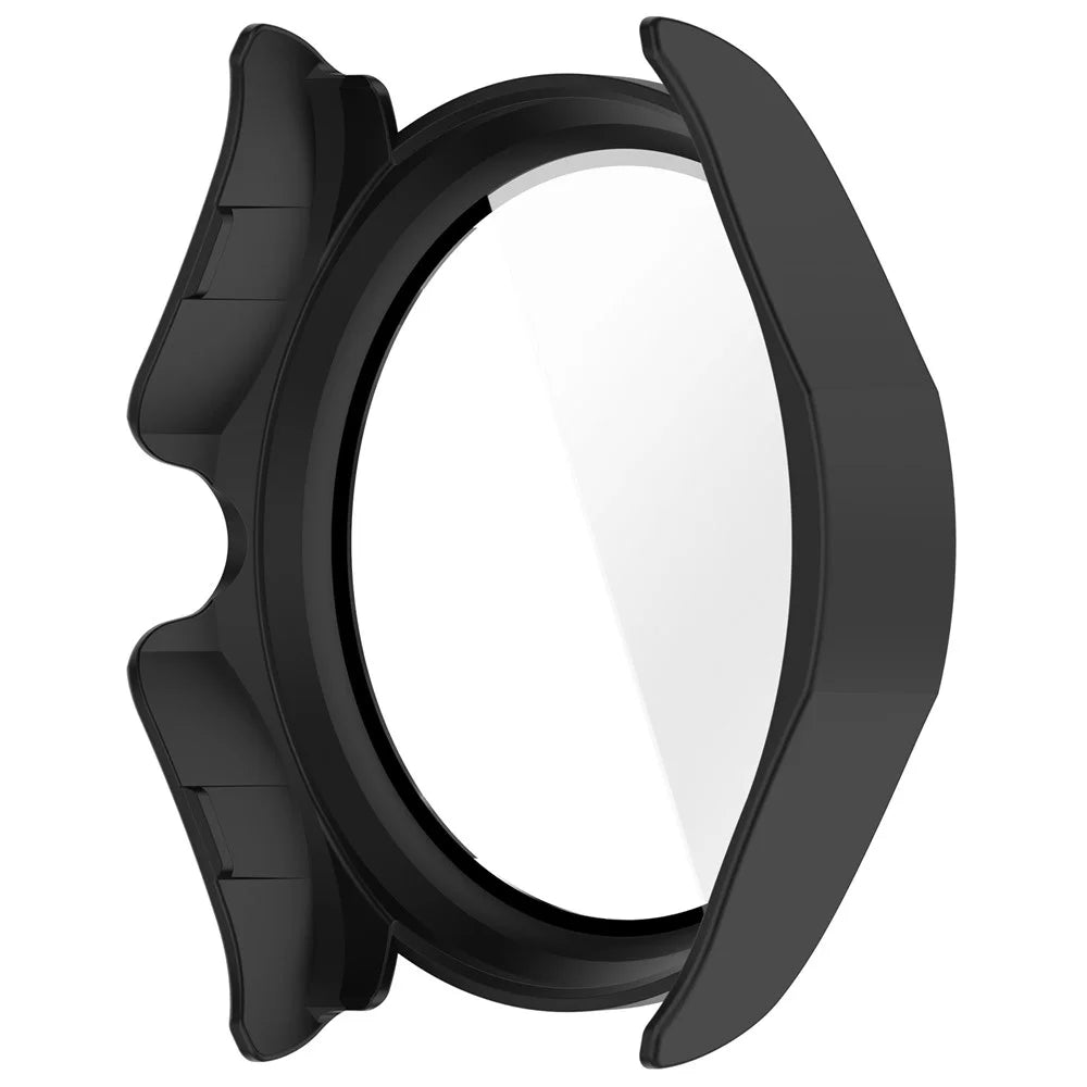 For Huawei Watch Buds 2 Watch Case Hard PC Shell with Tempered Glass Screen Protector - Matte Black - 5