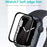 COTECI 24001 PET Screen Protector for Apple Watch Series 9 / 8 / 7 41mm Soft Edge Full Coverage Film - Black - 2