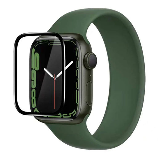COTECI 24001 PET Screen Protector for Apple Watch Series 9 / 8 / 7 45mm Soft Edge Full Coverage Film - Black - 1
