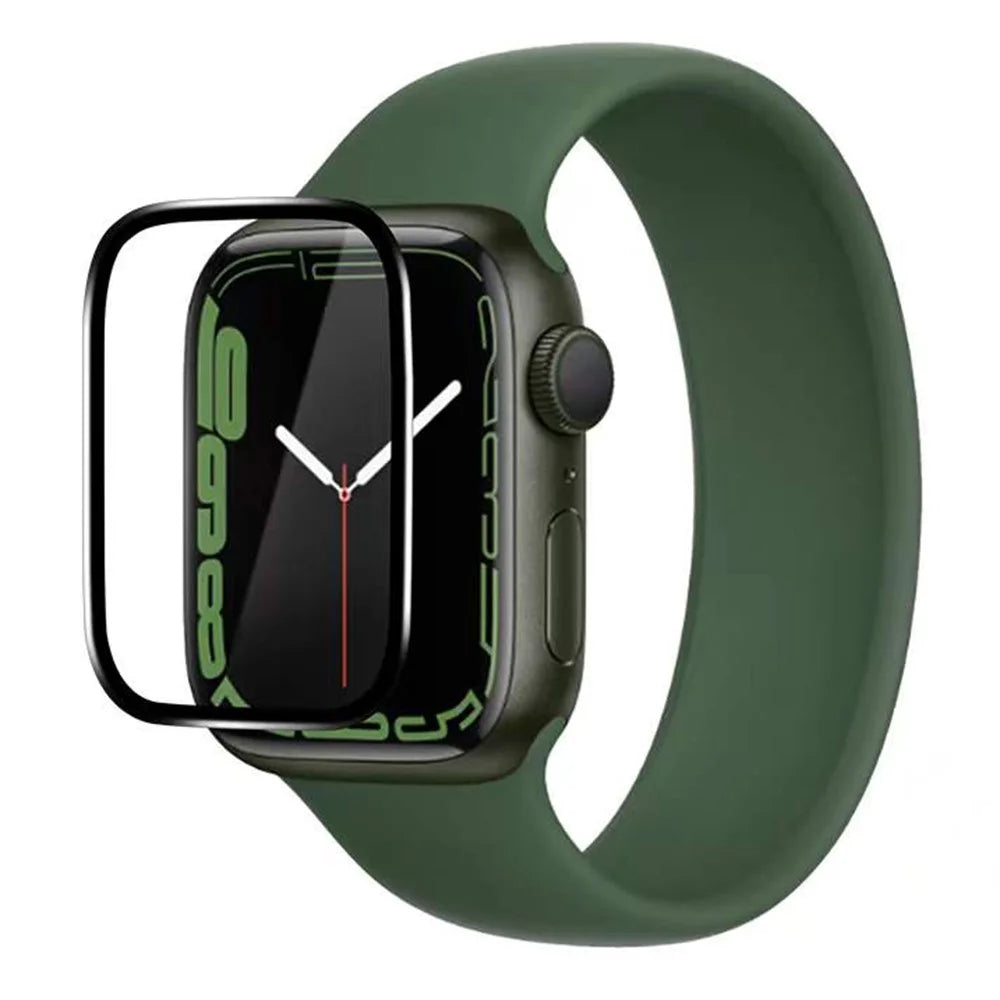 COTECI 24001 PET Screen Protector for Apple Watch SE (2025) / SE (2022) / SE (2020) / SE / Series 6 / 5 / 4 40mm Soft Edge Full Coverage Film - Black - 1