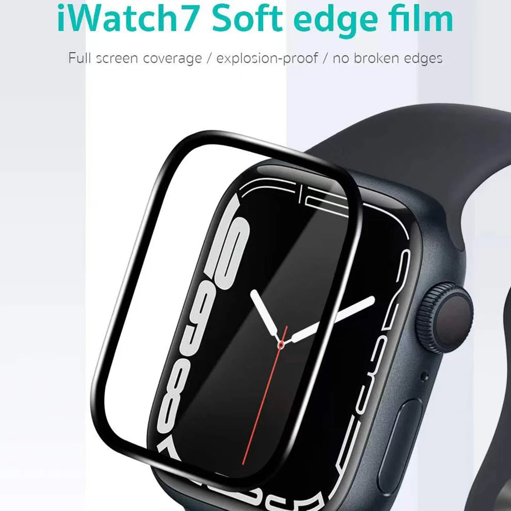COTECI 24001 PET Screen Protector for Apple Watch SE (2025) / SE (2022) / SE (2020) / SE / Series 6 / 5 / 4 40mm Soft Edge Full Coverage Film - Black - 2