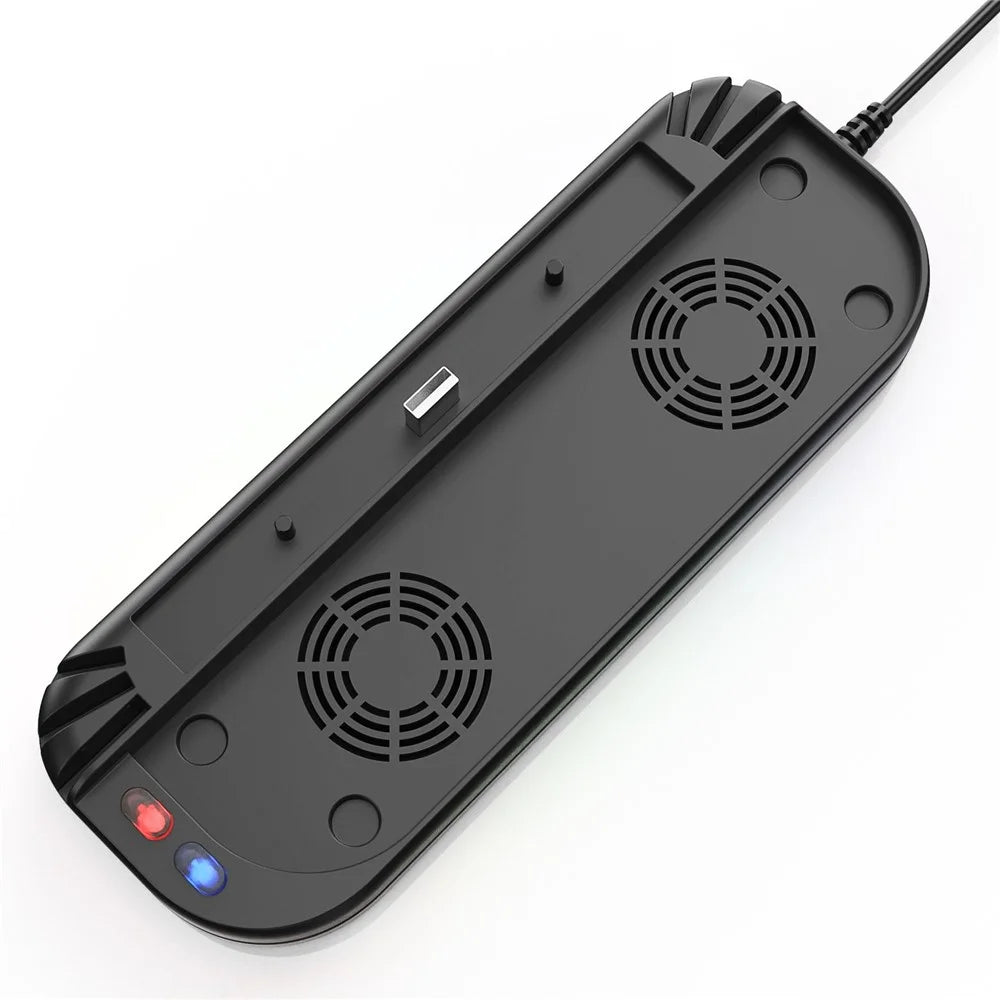 YZC-529 Multifunctional Joy-Con Charging Dock for Nintendo Switch 2 Magnetic 4 Slots Game Card Storage Cooling Fan Charging Station with RGB Lighting - Black - 7
