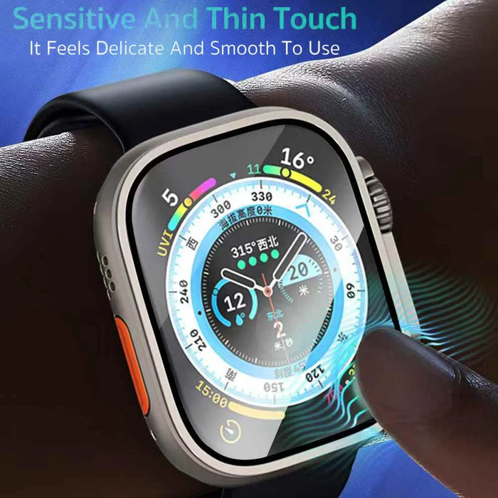 COTECI 24011 Screen Protector for Apple Watch Ultra 3 49mm / Ultra 2 49mm / Ultra 49mm Titanium Alloy Frame with Sapphire Film Full Coverage - Purple - 4