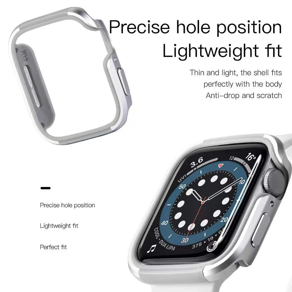 COTECI CS7076 Watch Case for Apple Watch Series 6 5 4 SE 44mm Aluminum Alloy + TPU Protective Cover - Silver - 3
