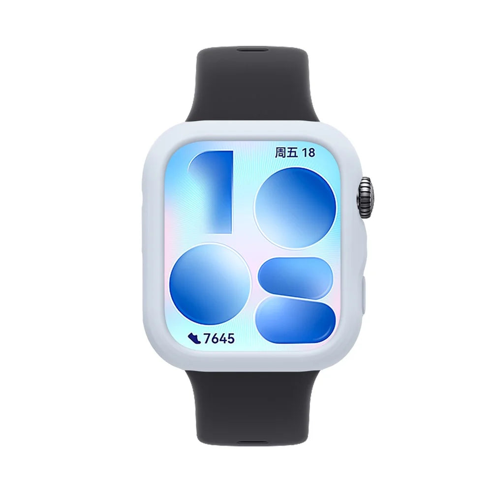 For Huawei Watch Fit 5 Silicone Case Shockproof Protective Hollow Watch Frame Cover - Baby Blue - 5