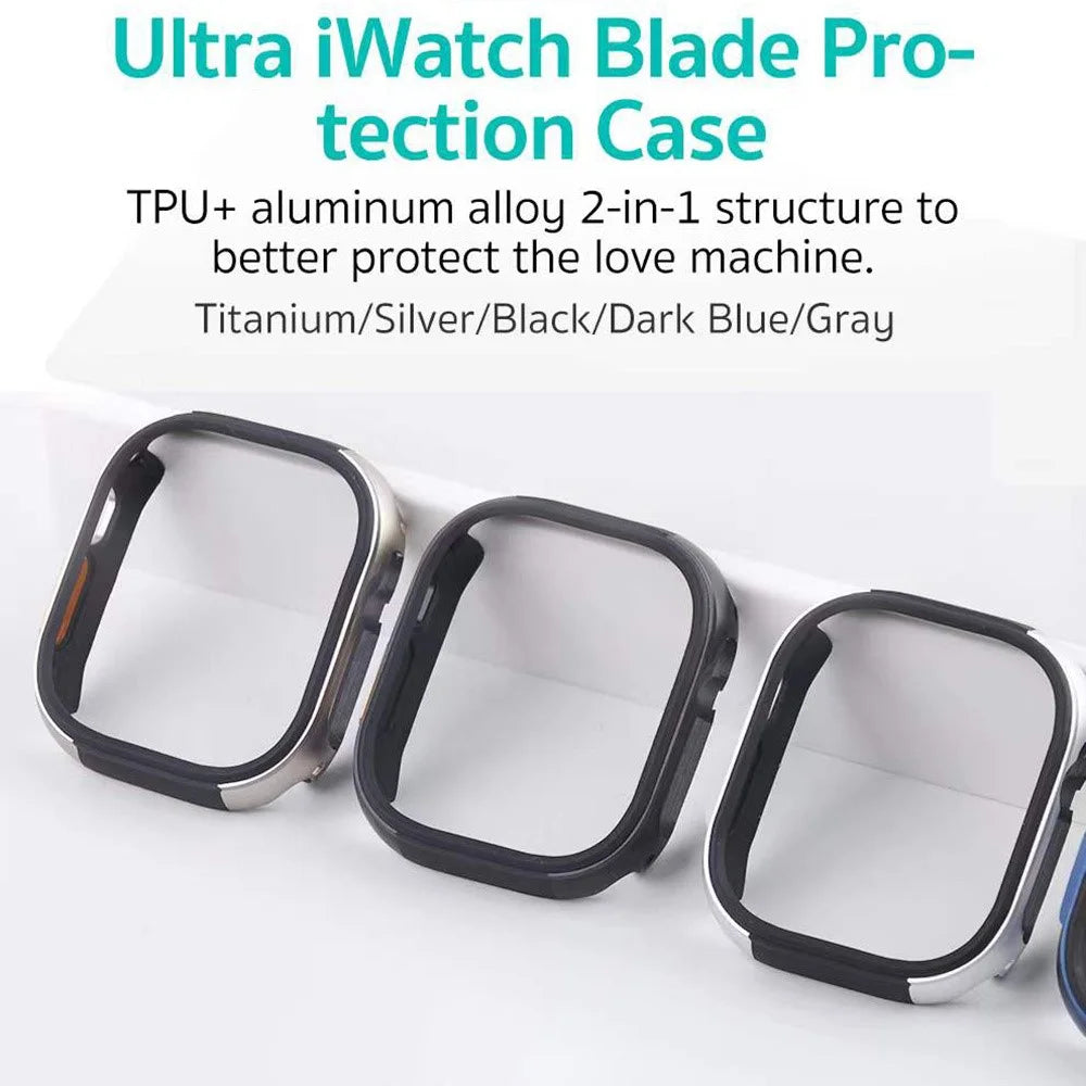 COTECI 25018 Watch Case for Apple Watch Ultra 3 / Ultra 2 / Ultra 49mm Aluminum Alloy + TPU Protective Cover - Black - 2