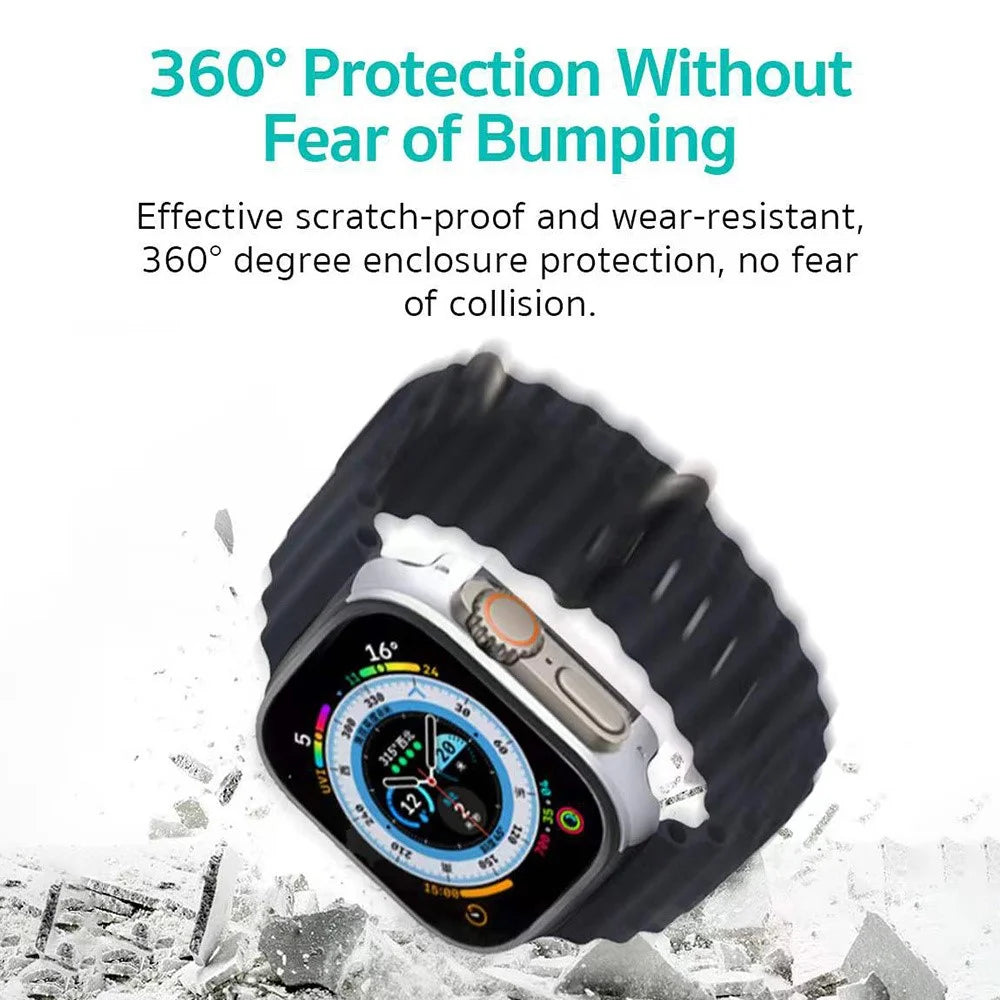 COTECI 25018 Watch Case for Apple Watch Ultra 3 / Ultra 2 / Ultra 49mm Aluminum Alloy + TPU Protective Cover - Black - 4