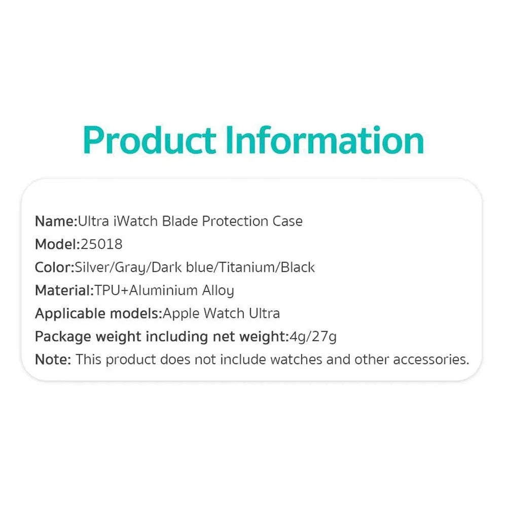 COTECI 25018 Watch Case for Apple Watch Ultra 3 / Ultra 2 / Ultra 49mm Aluminum Alloy + TPU Protective Cover - Black - 6