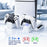 P5029 PS5  /  PS5 Pro  /  PS5 Slim  /  Standard Cooling Dock 3-Speed Fan Dual Controller Wireless Charging Station with Headset Stand - White - 6