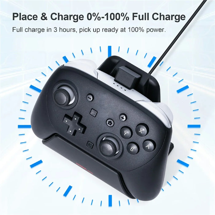 STARTRC GAMES For Nintendo Switch 2 Pro Controller Charging Dock Station with Adapter - 6