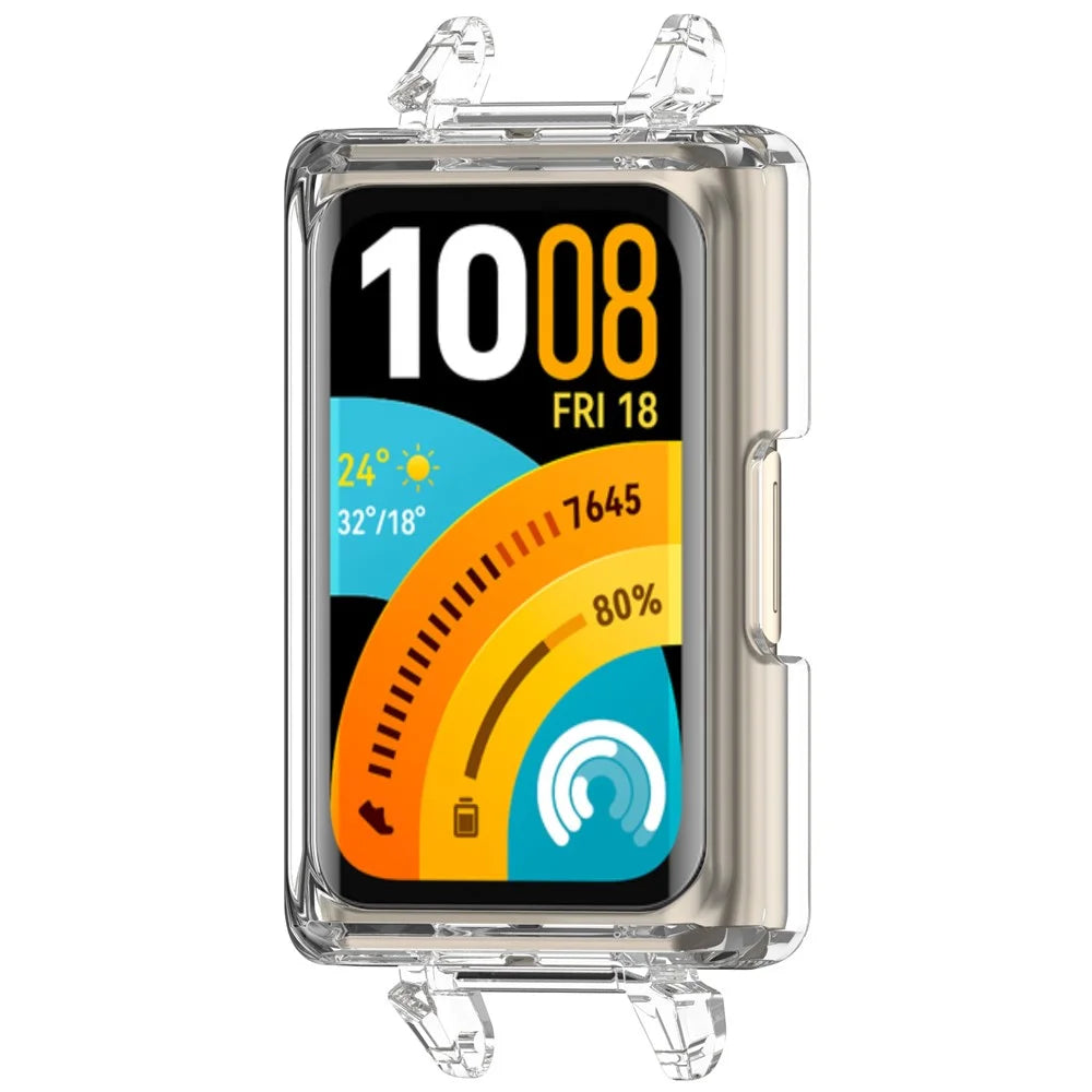 For Huawei Band 11 Pro Watch Case Hollow PC Watch Protective Cover - Transparent - 2