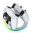 YZC-523 Dual Charging Stand for PS5  /  PS5 Edge Controller RGB Lighting LED Display Fast Charge Dock Station - White - 4
