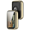 For Xiaomi Smart Band 10 Pro (Standard Edition) TPU Watch Case Full Coverage Protective Cover with Screen Protector - Electroplated Light Gold - 3