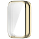 For Xiaomi Smart Band 10 Pro (Standard Edition) TPU Watch Case Full Coverage Protective Cover with Screen Protector - Electroplated Light Gold - 4
