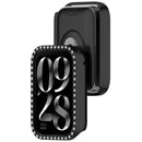 For Xiaomi Smart Band 10 Pro Half Case Rhinestones Decor Hard PC Protective Cover - Black - 3