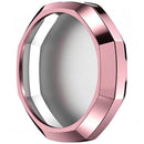 For Swatch Royal Pop Soft TPU Watch Case Multi-Faceted Geometric Design Electroplated Protective Cover - Pink - 1