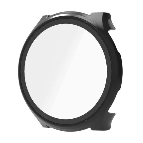For Huami Amazfit Cheetah 2 Pro Watch Case PC Frame with Glass Screen Film - Black - 1