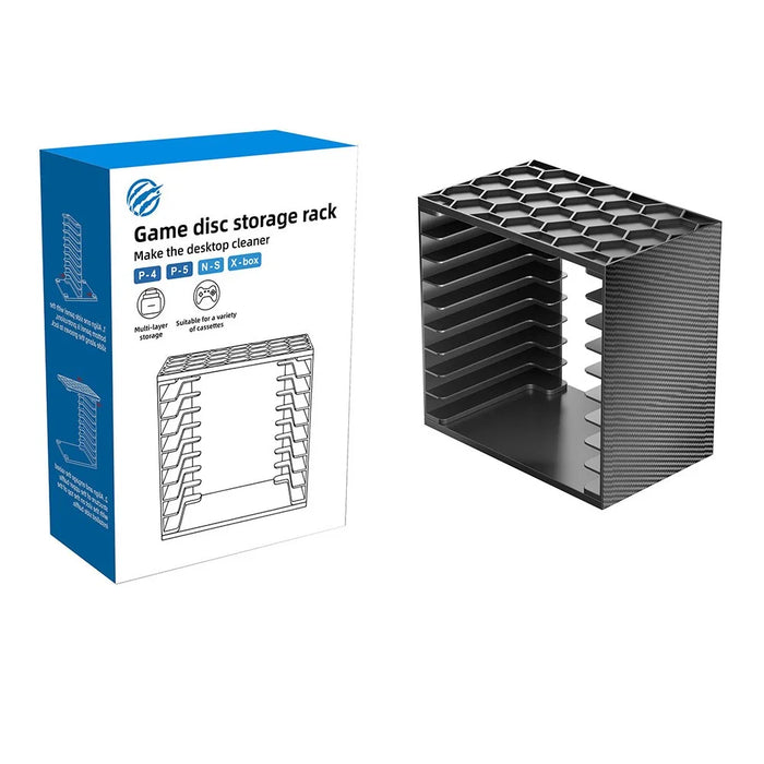 8056 Game Disc Storage Tower DIY Modular for Nintendo Switch  /  PS5  /  PS4  /  Xbox Game Cartridge Organizer - Black - 1