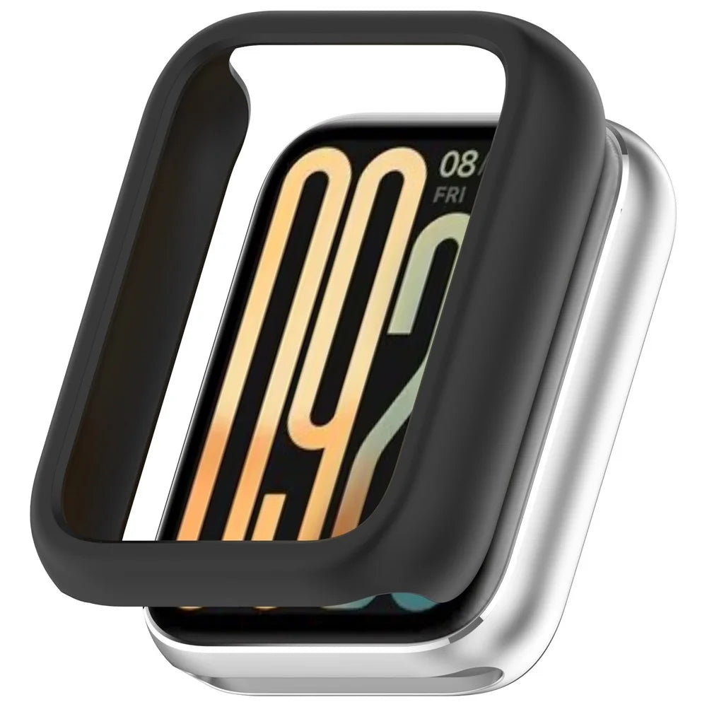 For Xiaomi Smart Band 10 Watch Case Half-Wrapped Hollow Hard PC Protective Cover - Black - 1