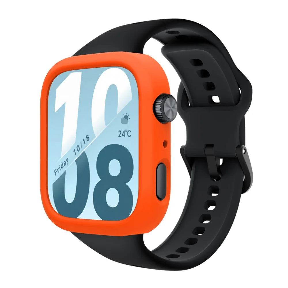 For Honor Watch X5i Watch Case Shock Absorbing Scratch Resistant Silicone Protective Cover - Orange - 1