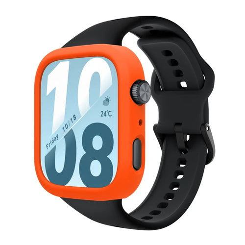 For Honor Watch X5i Watch Case Shock Absorbing Scratch Resistant Silicone Protective Cover - Orange - 1