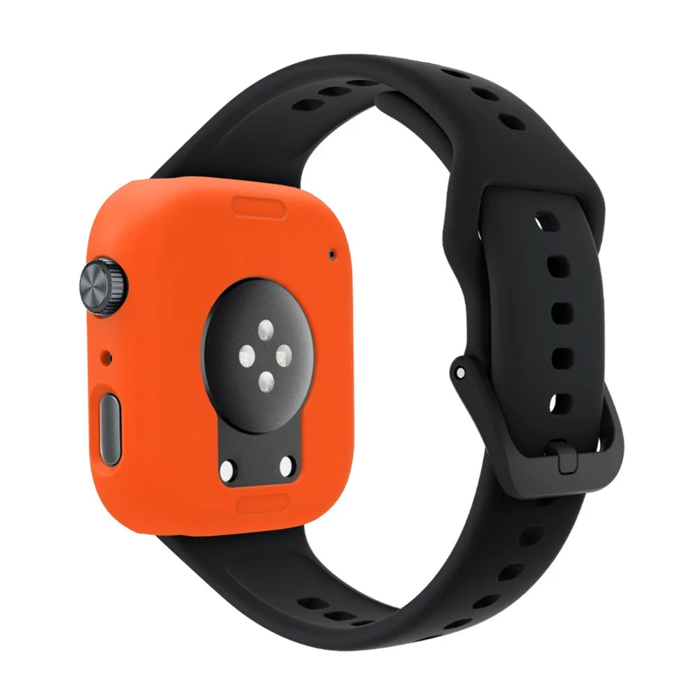 For Honor Watch X5i Watch Case Shock Absorbing Scratch Resistant Silicone Protective Cover - Orange - 2