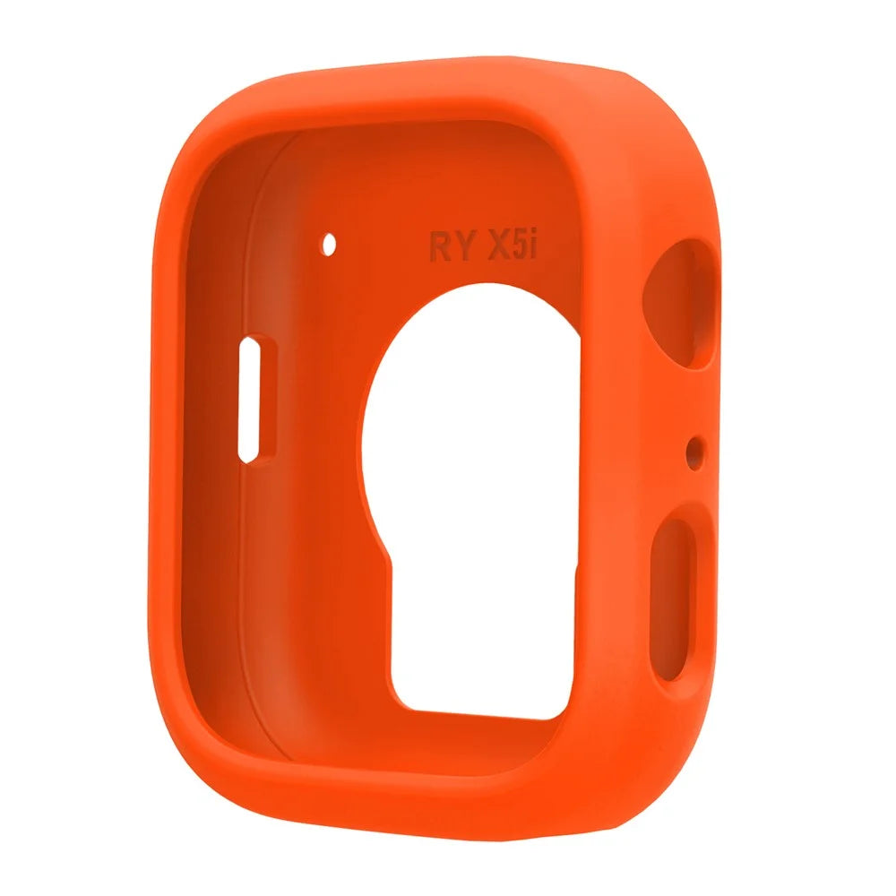 For Honor Watch X5i Watch Case Shock Absorbing Scratch Resistant Silicone Protective Cover - Orange - 5