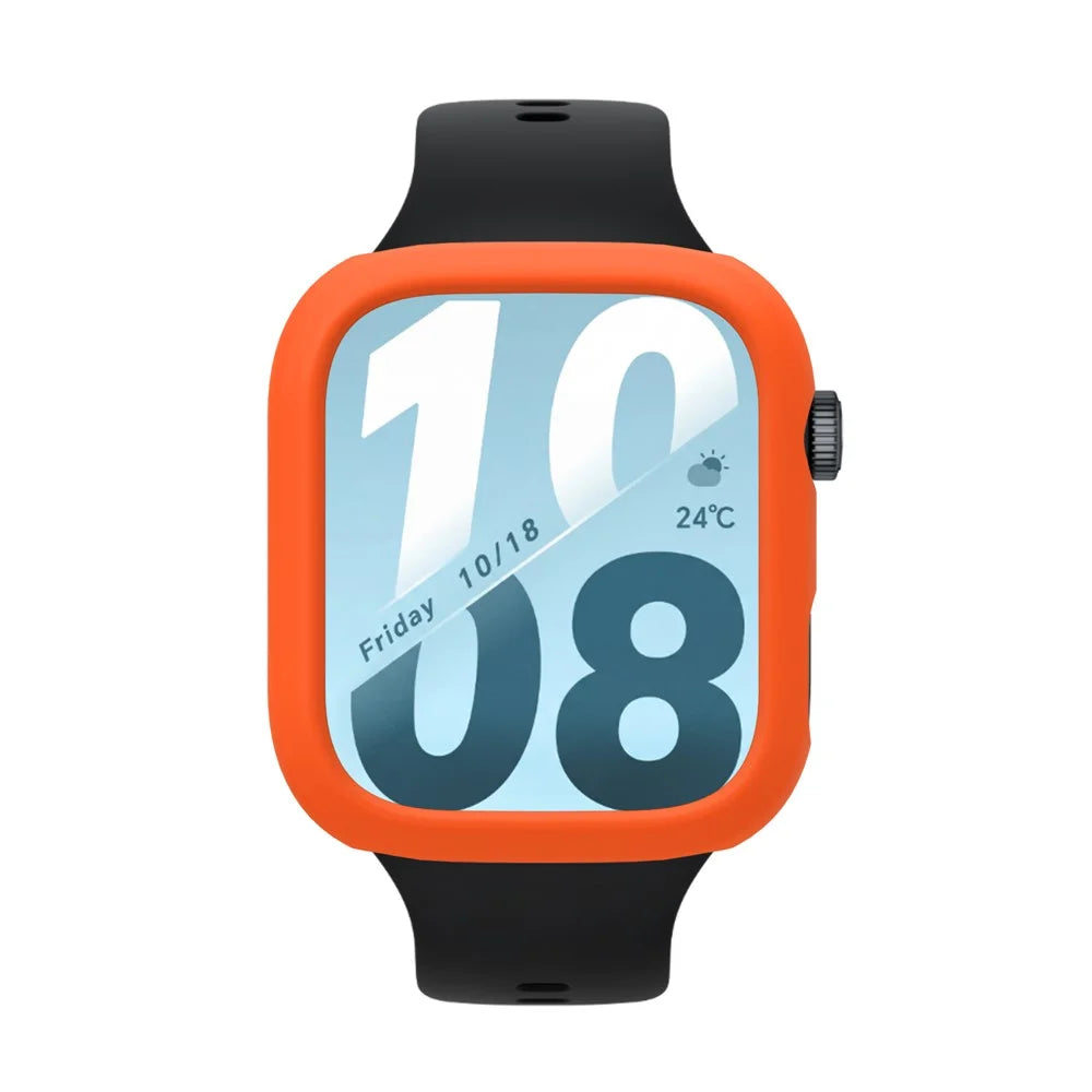 For Honor Watch X5i Watch Case Shock Absorbing Scratch Resistant Silicone Protective Cover - Orange - 6
