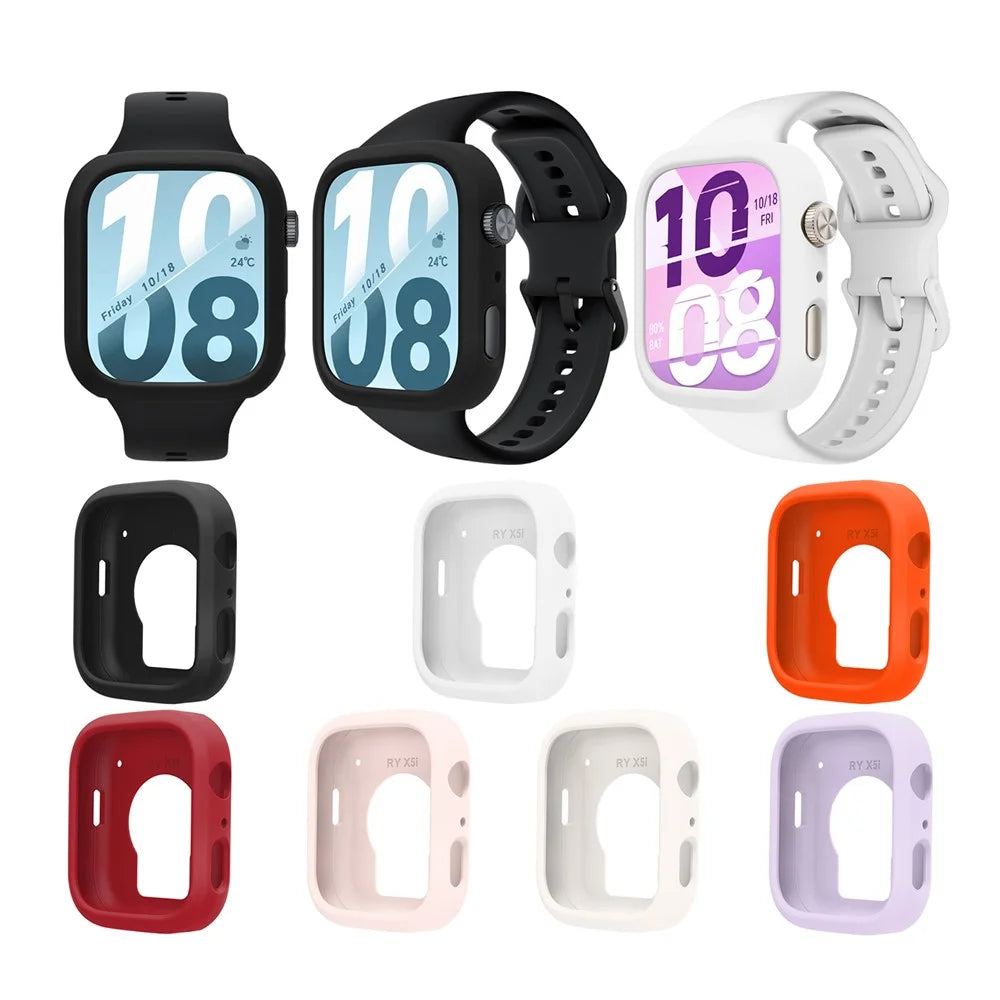 For Honor Watch X5i Watch Case Shock Absorbing Scratch Resistant Silicone Protective Cover - Orange - 7